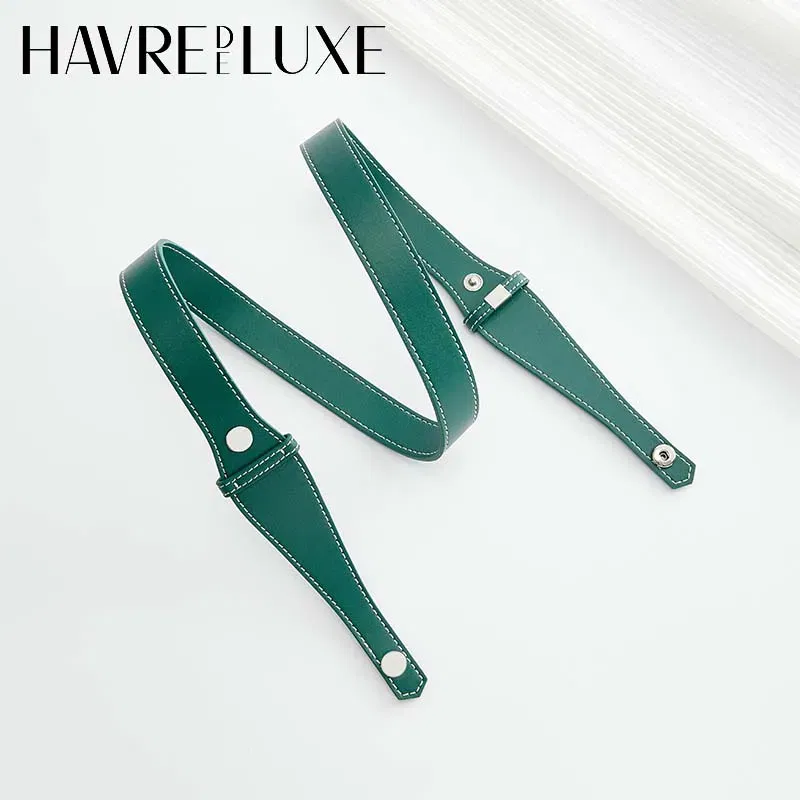 Color: Red Wine - Bag extended shoulder strap for Goyard Bowling 25 toiletries bag handle shoulder replacement strap bag modification accessories