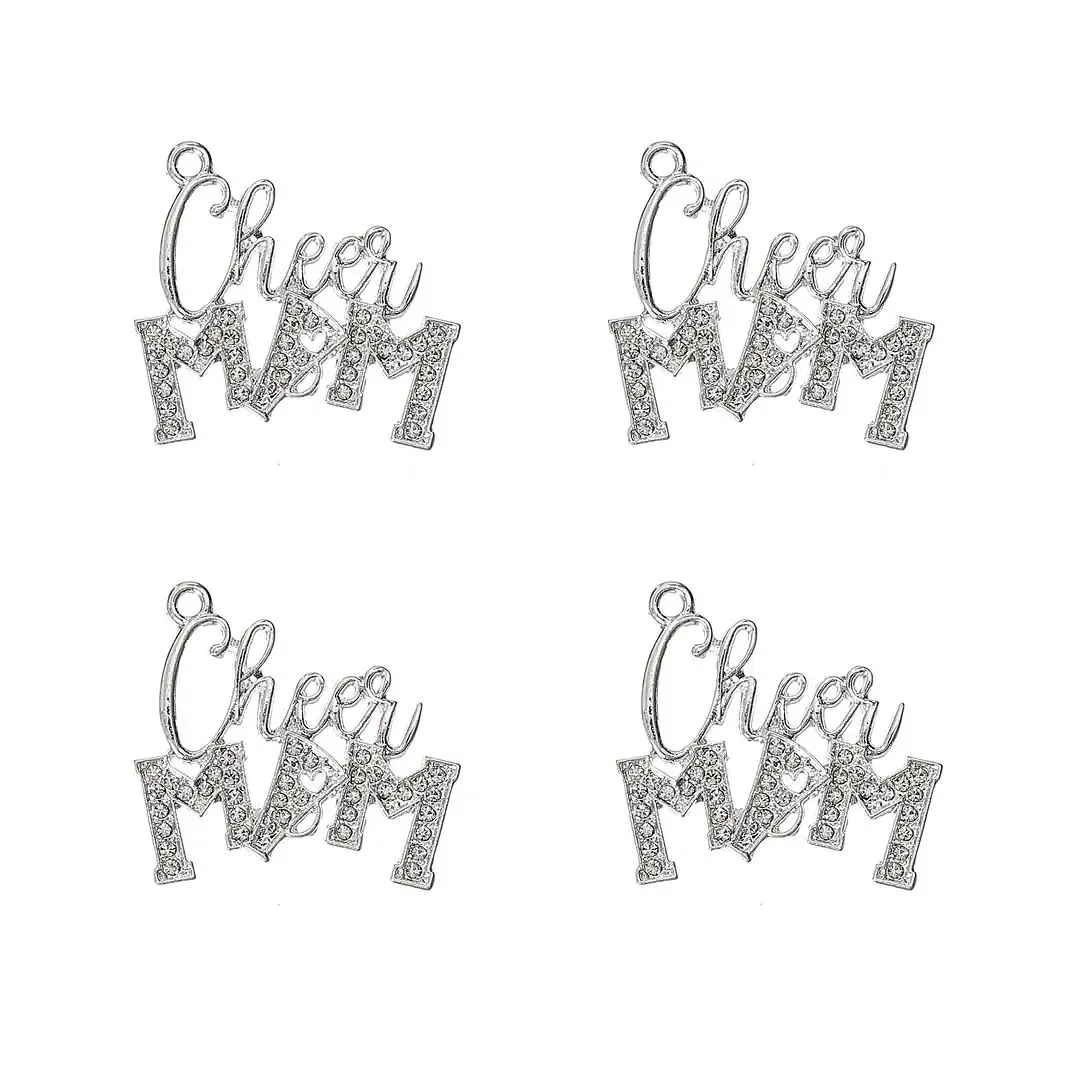 Metal color: Gold-color, Ships From: CHINA - 10pcs Cheer MAM Rhinestone Letter Charms for DIY Bracelet Bangle Making LTC0407-LTC0410