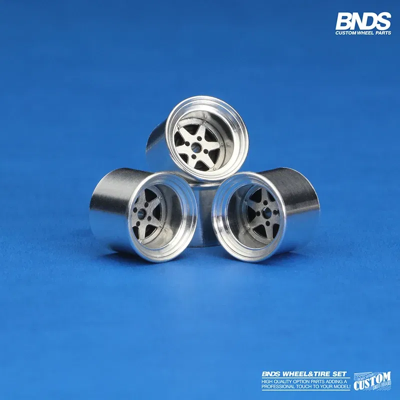 Color: Chocolate - 1/64 Alloy Wheels With Rubber Tires By BNDS Assembly Rims Modified Parts for Model Car Refitted VIP Style No.64053-64088