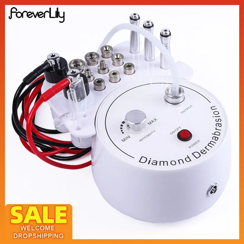 Color: Red, Ships From: CHINA, Power Source: UK - 3 in1 Diamond Microdermabrasion Dermabrasion Machine Water Spray Exfoliation Beauty Machine Wrinkle Removal Facial Peeling Tools
