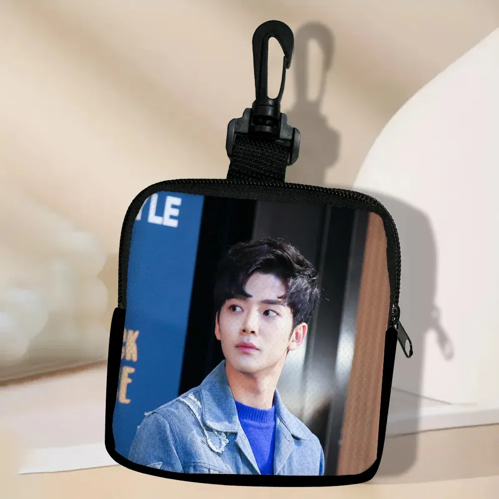 Color: GRAY - SF9 Rowoon Zipper Coin Purse Women's Simple Handbag Card Package Coin Bag  Purse Key Earphone Pouch 3.3