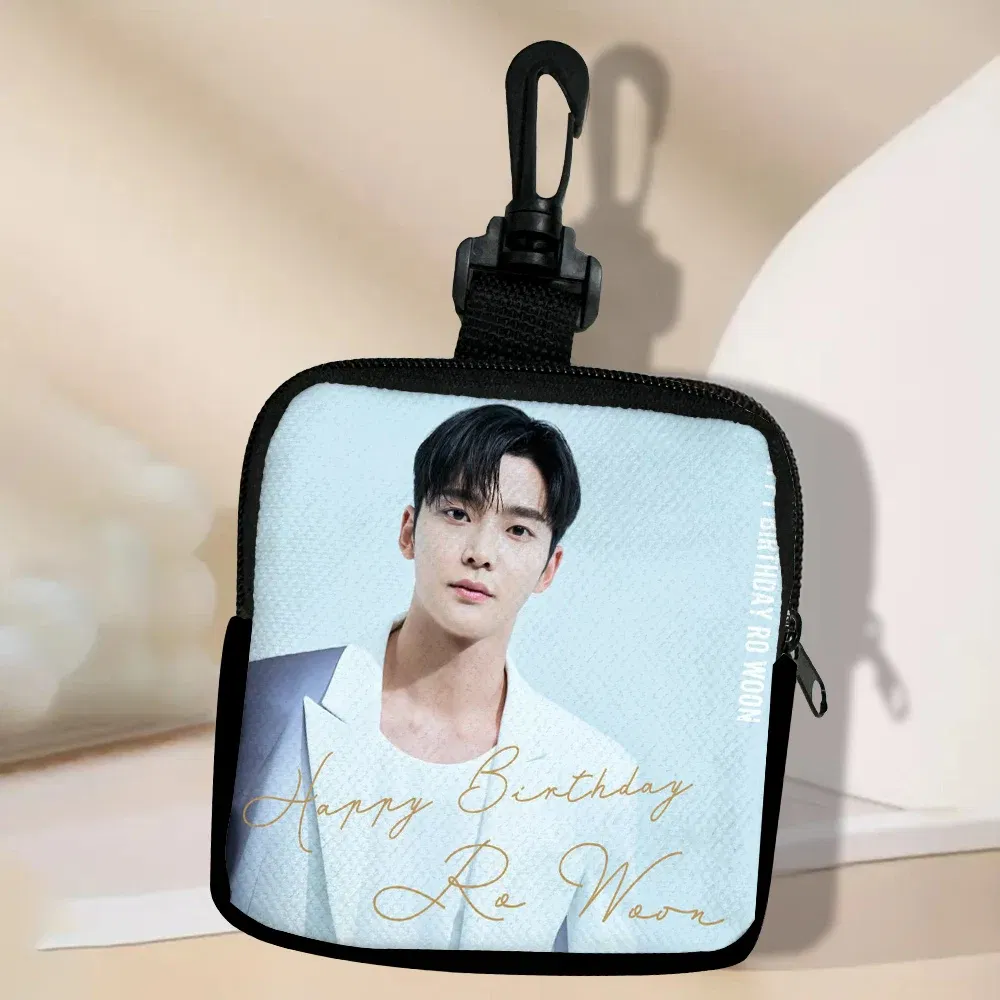 Color: GRAY - SF9 Rowoon Zipper Coin Purse Women's Simple Handbag Card Package Coin Bag  Purse Key Earphone Pouch 3.3