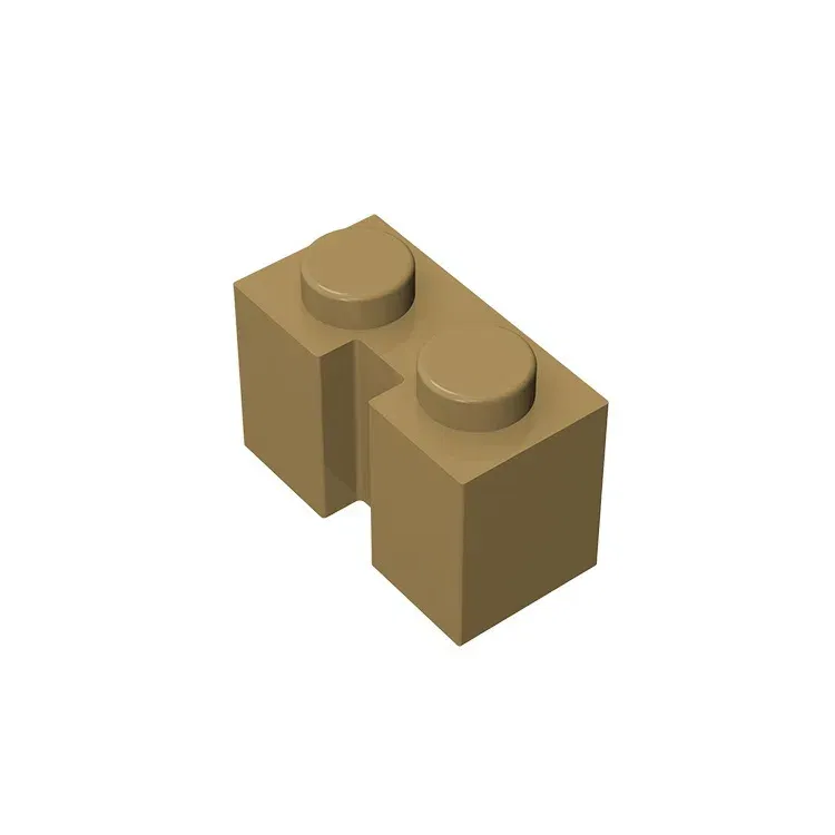 Color: WHITE - Gobricks GDS-798 BRICK 1X2 W. GROOVE compatible with lego 4216 children's DIY Educational Building Blocks Technical