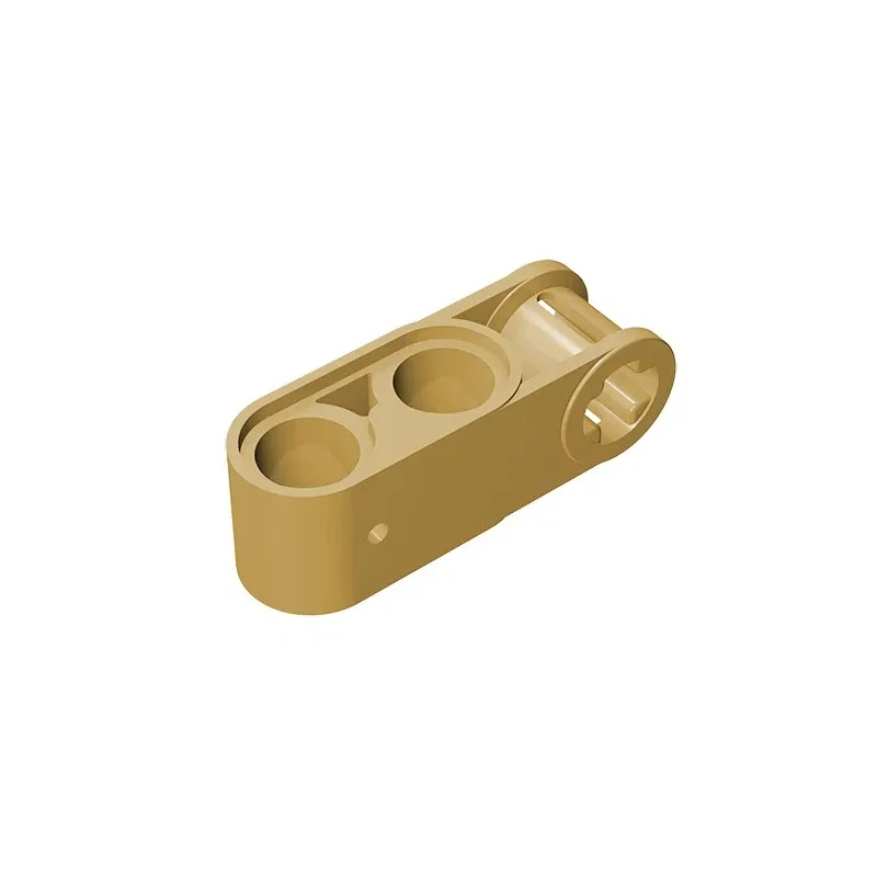 Color: Brown - Gobricks GDS-936 Technical, Axle and Pin Connector Perpendicular 3L with 2 Pin Holes compatible with lego 42003 Assembles