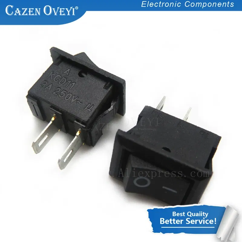 Color: Red - 10pcs/lot Ship switch KCD-117-S KCD1-11 black 2 feet 8.5mmx13.5mm  the 250V 3A supply switch In Stock