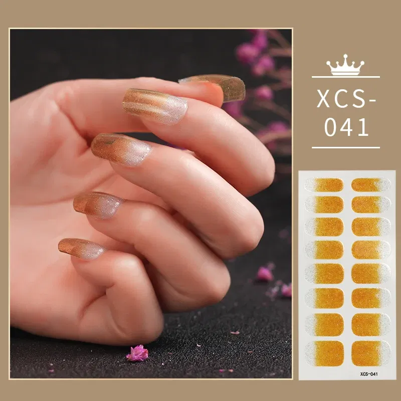 Color: Normal White - Rose Red Shiny Twinkle Full Cover Nail Stickers Sticker For Nails Self Adhesive Nail Sticker Fashion Nail Stickers Beauty