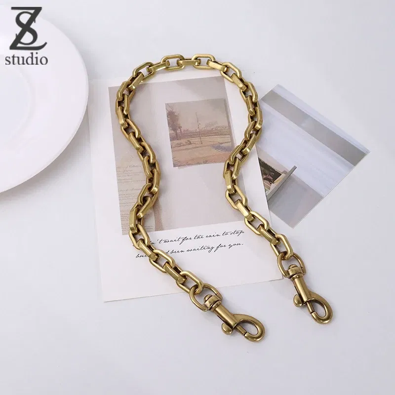 Color: Light Gold, Ships From: CHINA - Luxury Design   Saddle bag Luxury  Shoulder Straps replaces Cross-arm Shoulder Copper Color Lightweight Chain