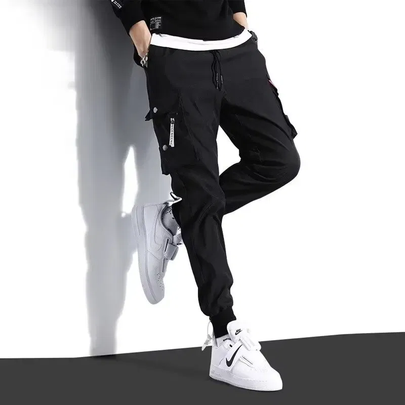 Color: black, Size: 4XL - New Men Cargo Tactical Pants Work Combat Multi-pockets Casual Training Trousers Overalls Clothing Joggers Hiking Mens Cargo Pant
