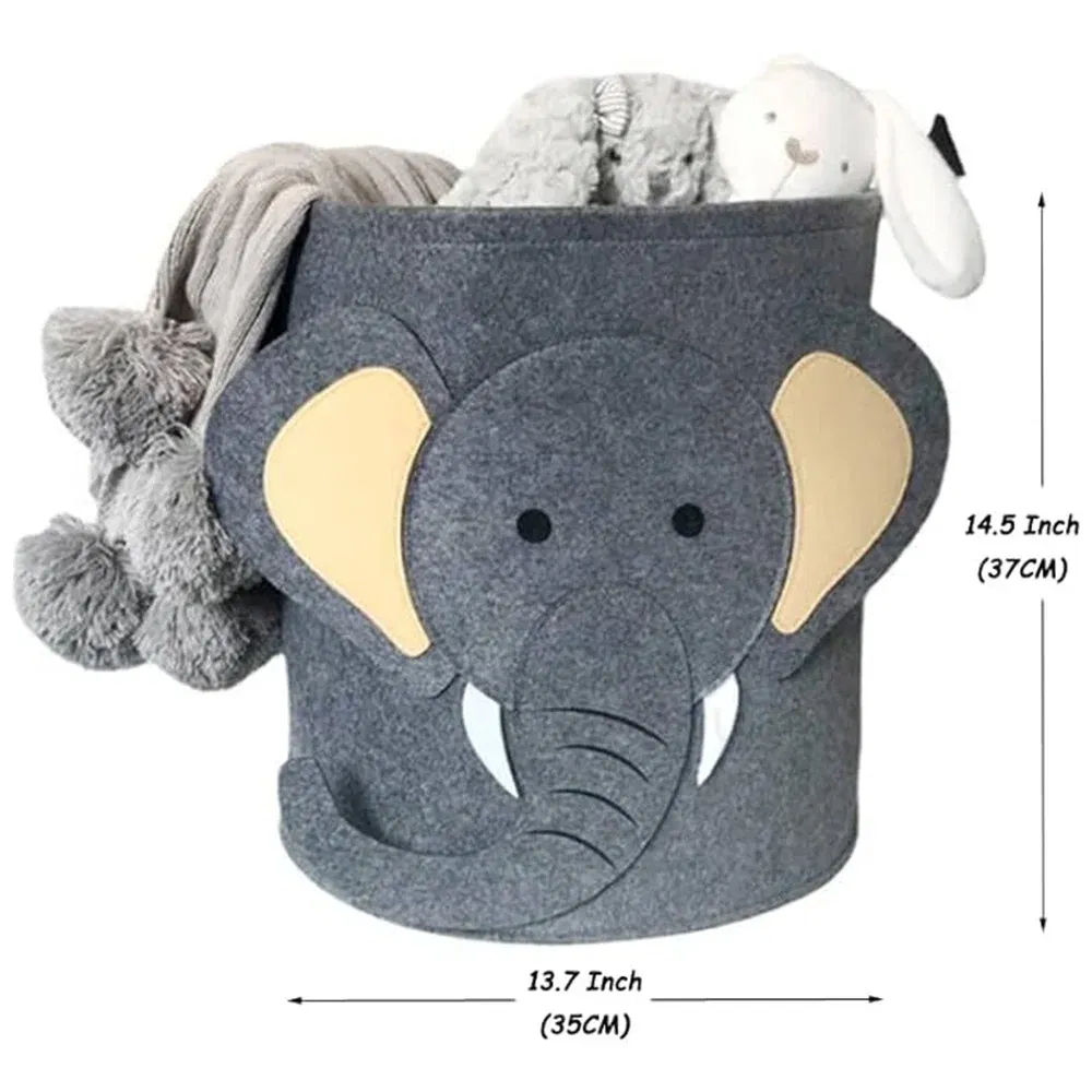 Color: Black - Cartoon Storage Basket Washable Dirty Clothes Basket Foldable Children's Toy Clothes Storage Bucket Home Storage Laundry Basket