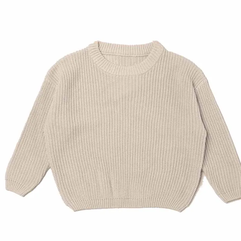 Color: Beige, Size: L, Age Range: 0-3M - Personalized sweaters for cherished babies.Celebrate your little one's name with unique, custom-made thick knitted sweaters