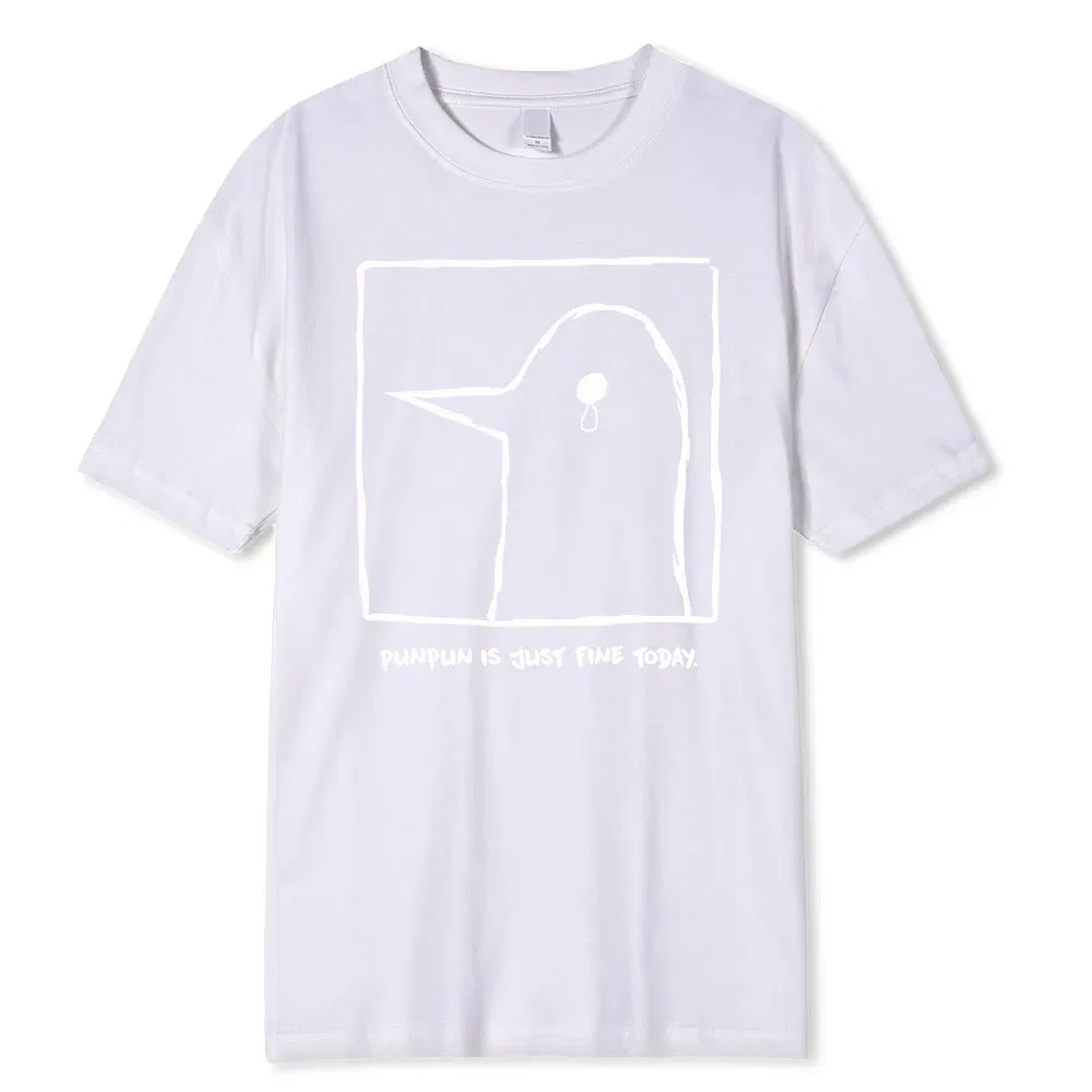 Color: Beige, Size: L - Oyasumi PunPun Modal Print T-Shirts Funny Anime Streetwear Camisetas Men Women Short-sleev Fashion Harajuku Cartoon Tee Shirt