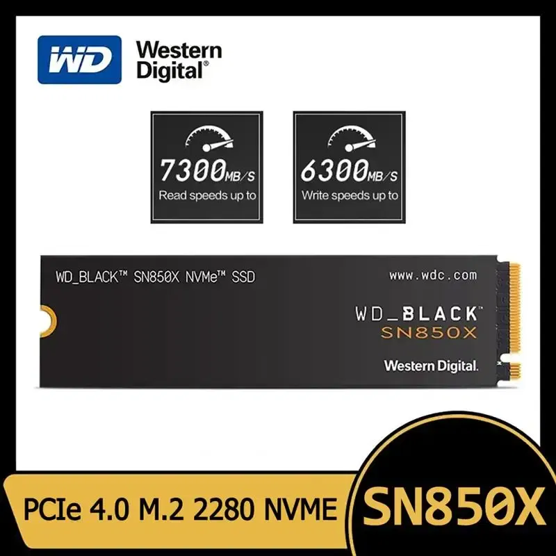Color: Orange, Ships From: CHINA - Top Western Digital WD SN850X SSD 1TB 2TB NVMe Gen4 PCIe M.2 2280 PCIe 4.0X4 Drive Internal Solid State Disk for PS5 Desktop