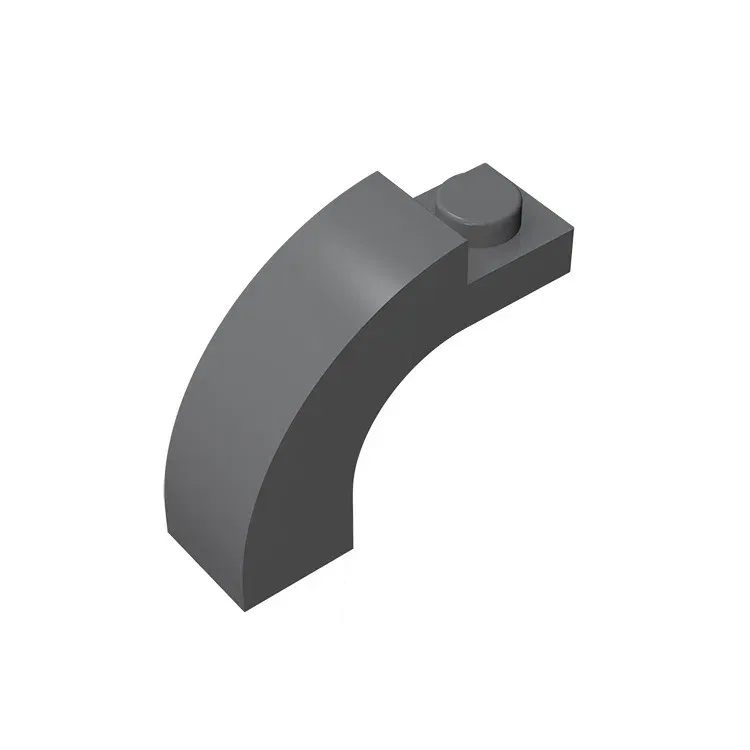 Color: GRAY - Gobricks GDS-719 BRICK W. BOW 1X1X2 compatible with lego 6005 92903 children's DIY Educational Building Blocks Technical