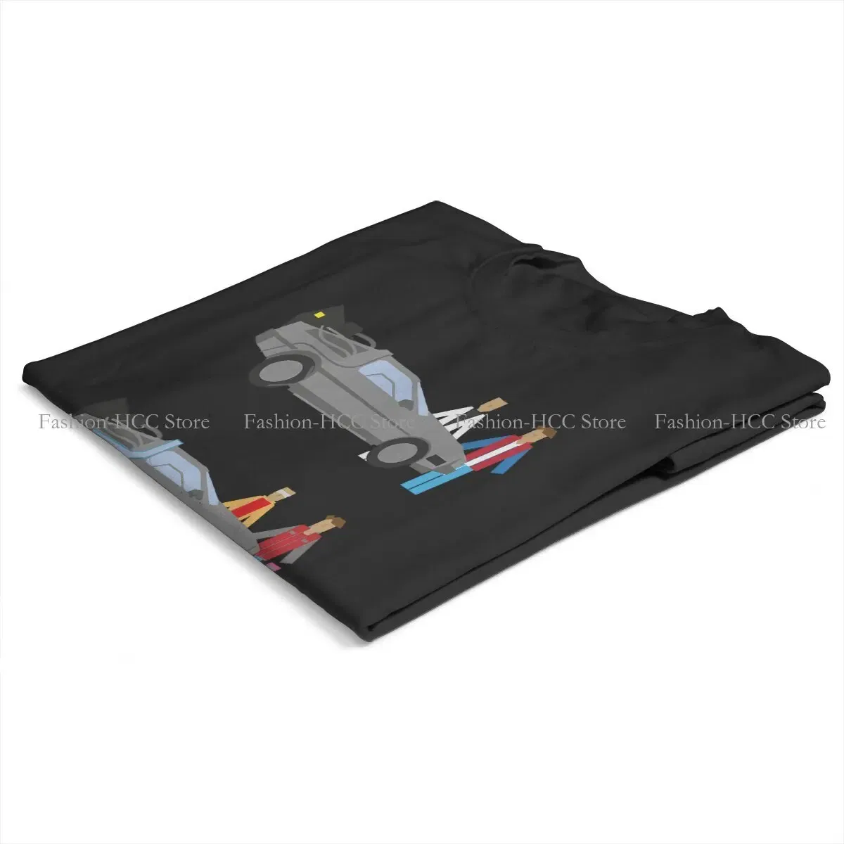Color: black, Size: S - Delorian Hip Hop Polyester TShirt Back To The Future Style Tops Leisure T Shirt Female Tee