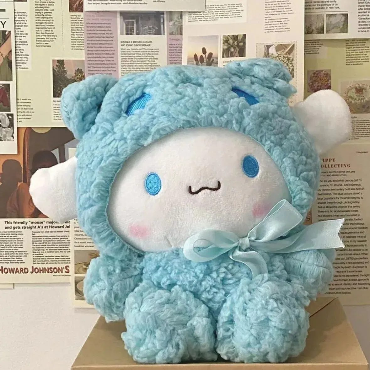Color: HotPink, Height: 11cm-30cm - kawaii Sanrio Plushies Toy Hello Kitty Cinnamonroll Pochacco Kuromi Plush Doll Cos Bear Cute Toys Children Birthday Gifts