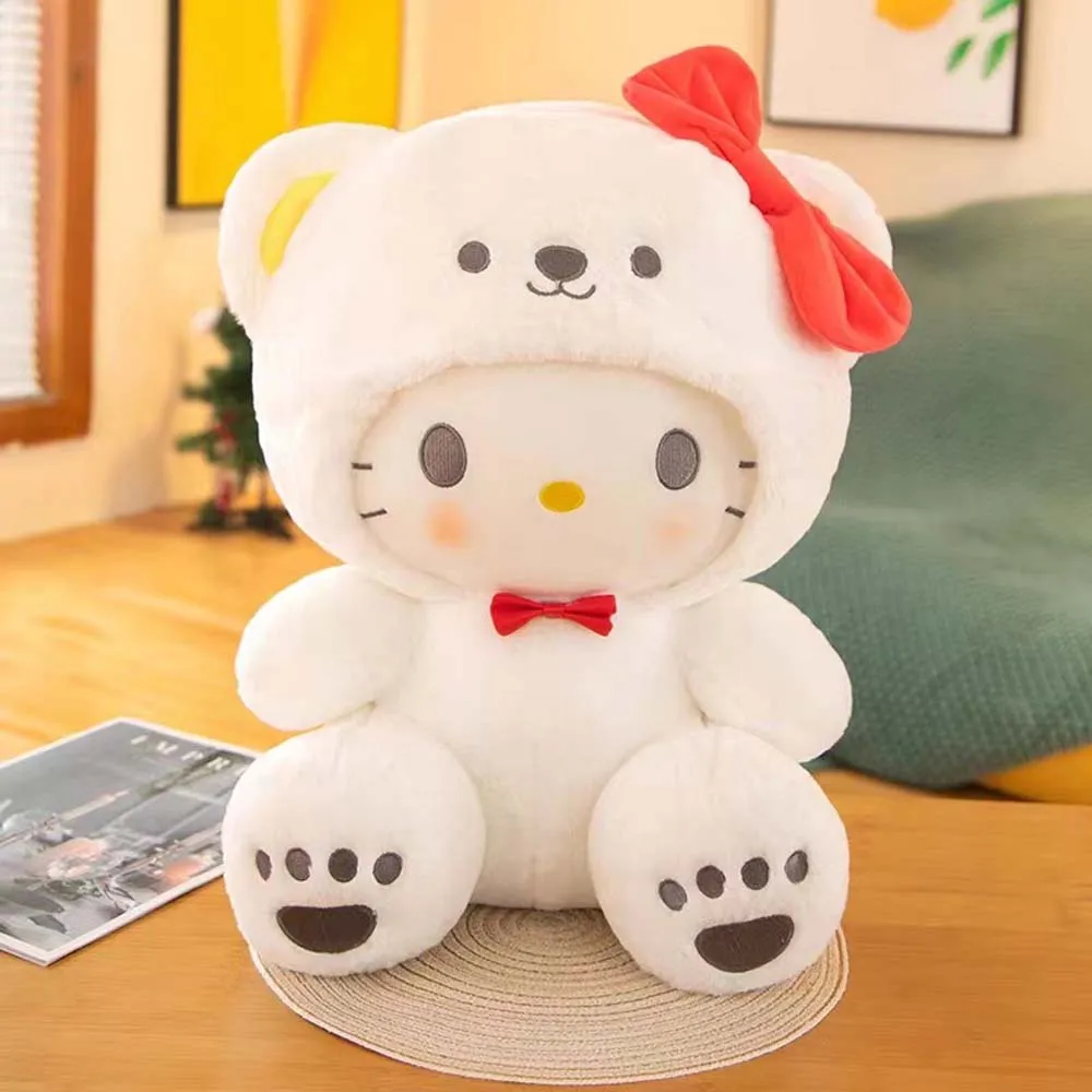 Color: HotPink, Height: 11cm-30cm - kawaii Sanrio Plushies Toy Hello Kitty Cinnamonroll Pochacco Kuromi Plush Doll Cos Bear Cute Toys Children Birthday Gifts