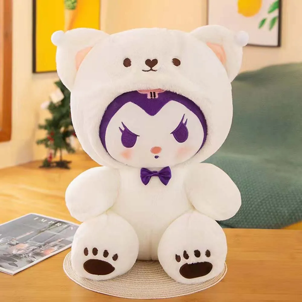 Color: HotPink, Height: 11cm-30cm - kawaii Sanrio Plushies Toy Hello Kitty Cinnamonroll Pochacco Kuromi Plush Doll Cos Bear Cute Toys Children Birthday Gifts