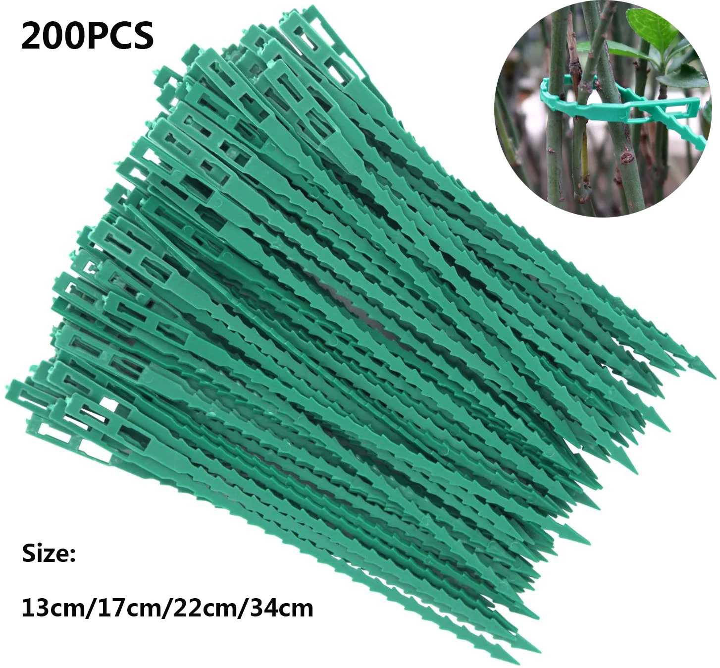 Size: M, Color: Silver - 30/50/100/200Pcs Reusable Garden Cable Ties Plant Support Shrubs Fastener Tree Locking Nylon Adjustable Plastic Cable Ties Tools