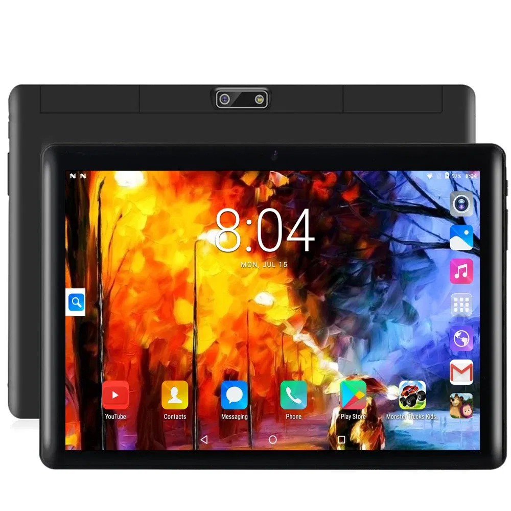 Color: Blue, Bundle: Bundle 2 - New 10.1 Inch Android Tablet Pc Google Play Dual Cameras Octa Core Dual SIM Phone Call Tablets Bluetooth Wifi 4GB RAM 64GB ROM