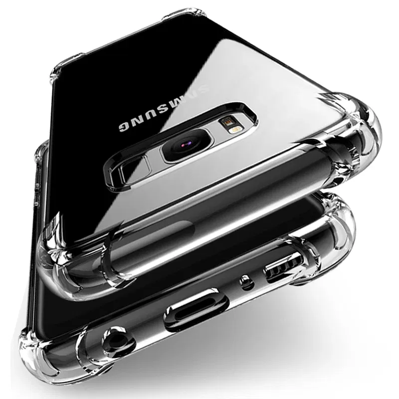 Material: POLYESTER - Clear Case For Samsung Galaxy S20 S21 FE S22 S10 S9 S8 Plus S10E Note 8 9 10 20 Plus ShockProof Transparent Soft Cover Case
