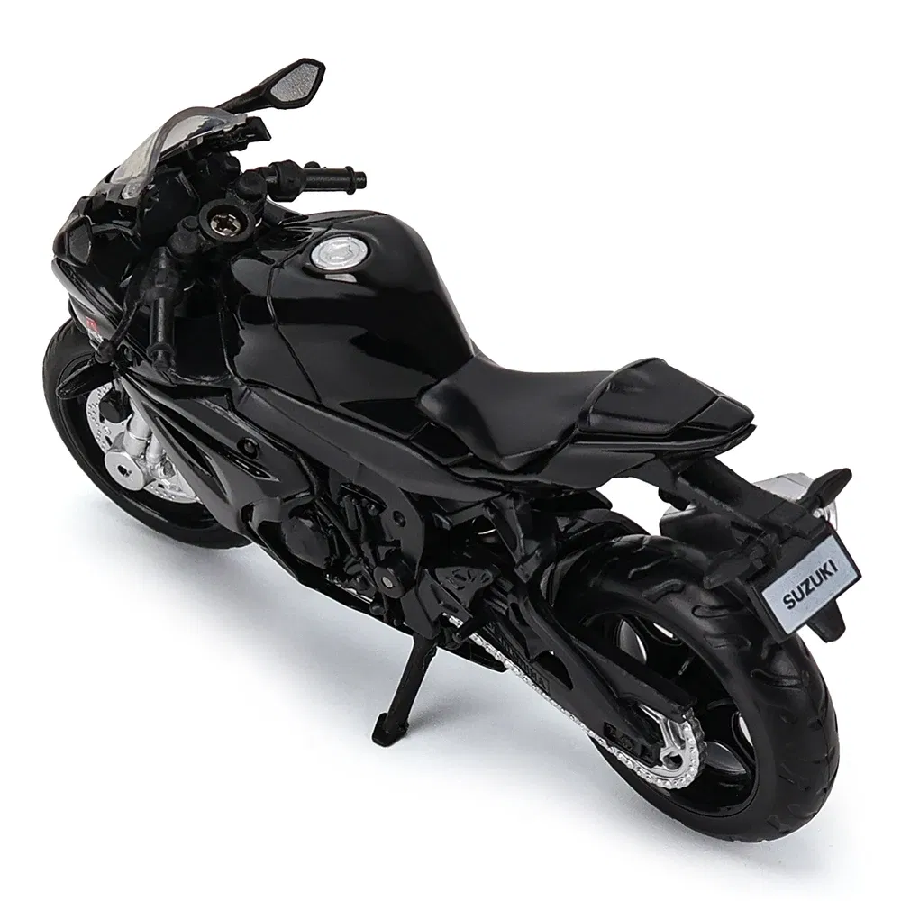 Color: Red - MSZ 1:18 Suzuki GSX-R1000 with base alloy die-cast car motorcycle model, toy gift giving, die-cast static motorcycle model