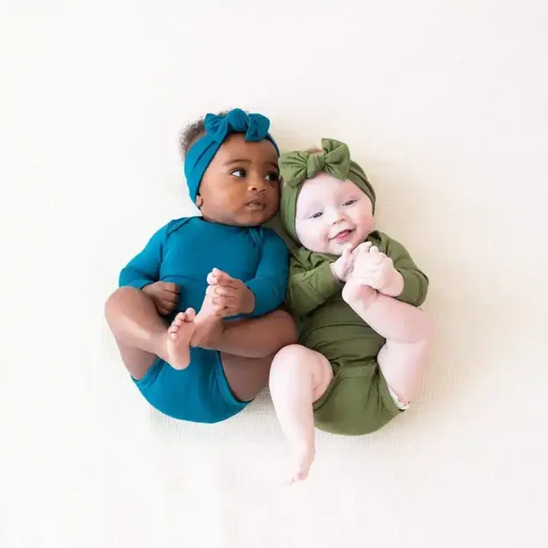 Color: Blue, Kid Size: 9M - 2025 Summer Newborn Boy Girl Romper Baby Bamboo Fiber Breathable Clothing Long Sleeve Toddler Jumpsuit Infant Bodysuit Pajamas