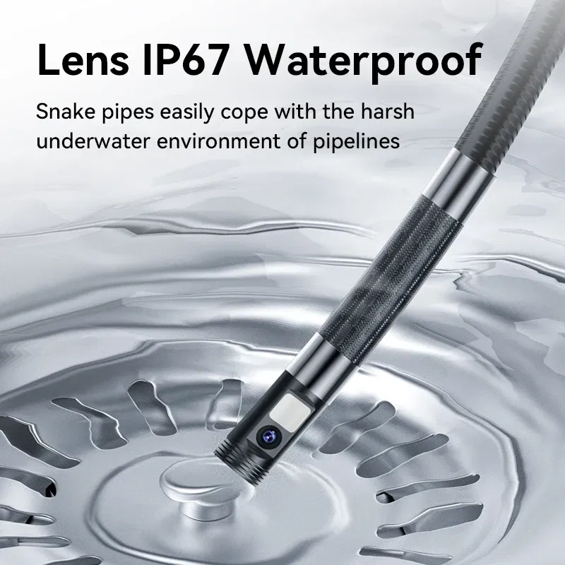 Color: Red, Cable Length: 1m - 360?° Articulated Endoscope,Joystick Articulated Endoscope Camera with Steerable Probe, Compatible with iPhone and Android