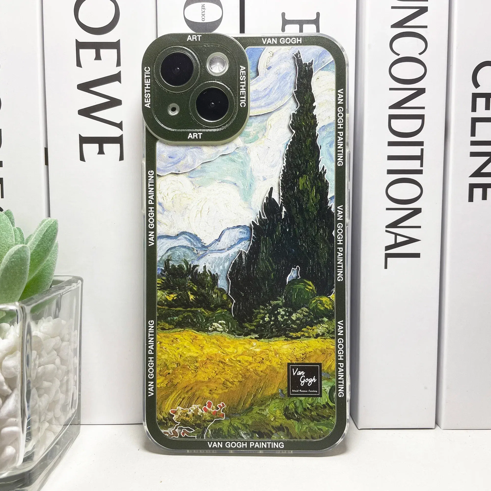 Color: SKY BLUE, Material: ABS - Van Gogh Art Aesthetic Phone Case For iPhone 16 15 14 13 12 11 Pro Max Mini XS X XR SE 8 7 Plus Sunflowers The Starry Night