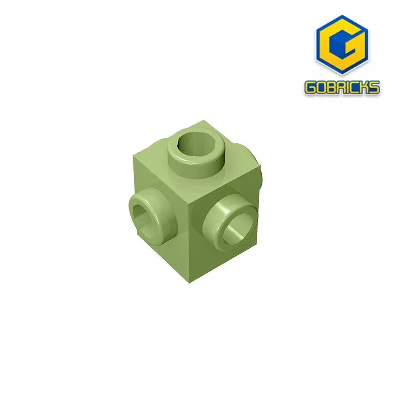 Color: Clear - Gobricks GDS-650 BRICK 1X1 W. 4 KNOBS compatible with lego 4733 children's DIY Educational Building Blocks Technical