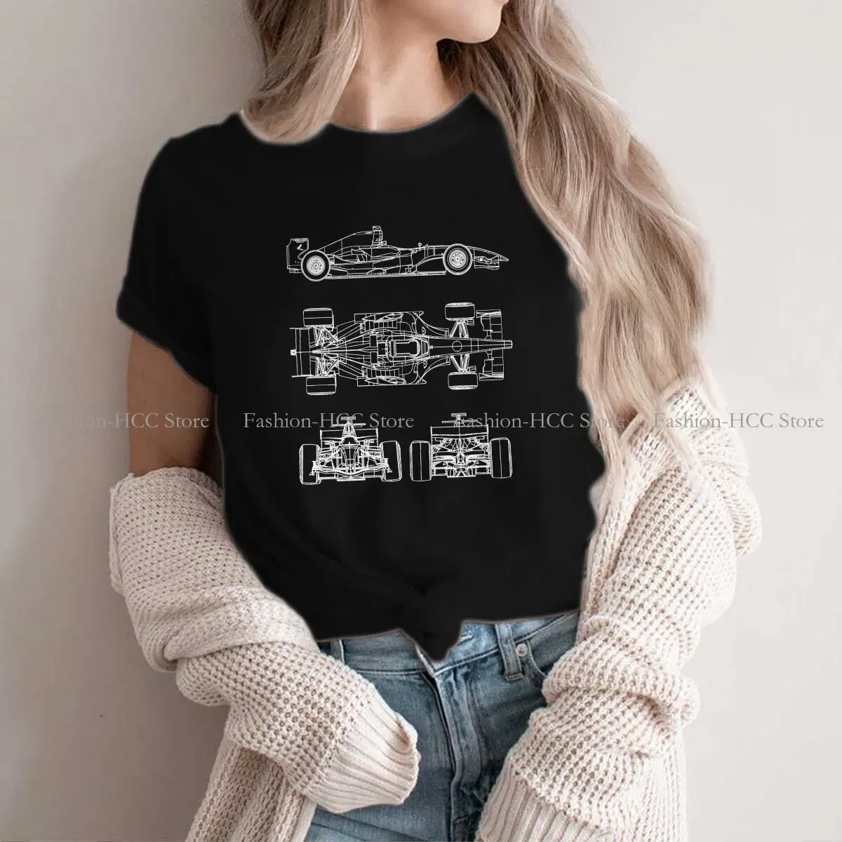 Color: WHITE, Size: XXL - Race Car Project Special Polyester TShirt Formulate 1 Top Quality Creative Clothes  T Shirt Stuff