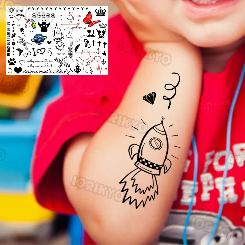 Color: Light Grey - Sexy Red Lips Flower Temporary Tattoo For Kids Boys Girls Adult Small Rose Butterfly Tattoos Sticker Fake Tatoos Arm Neck Face