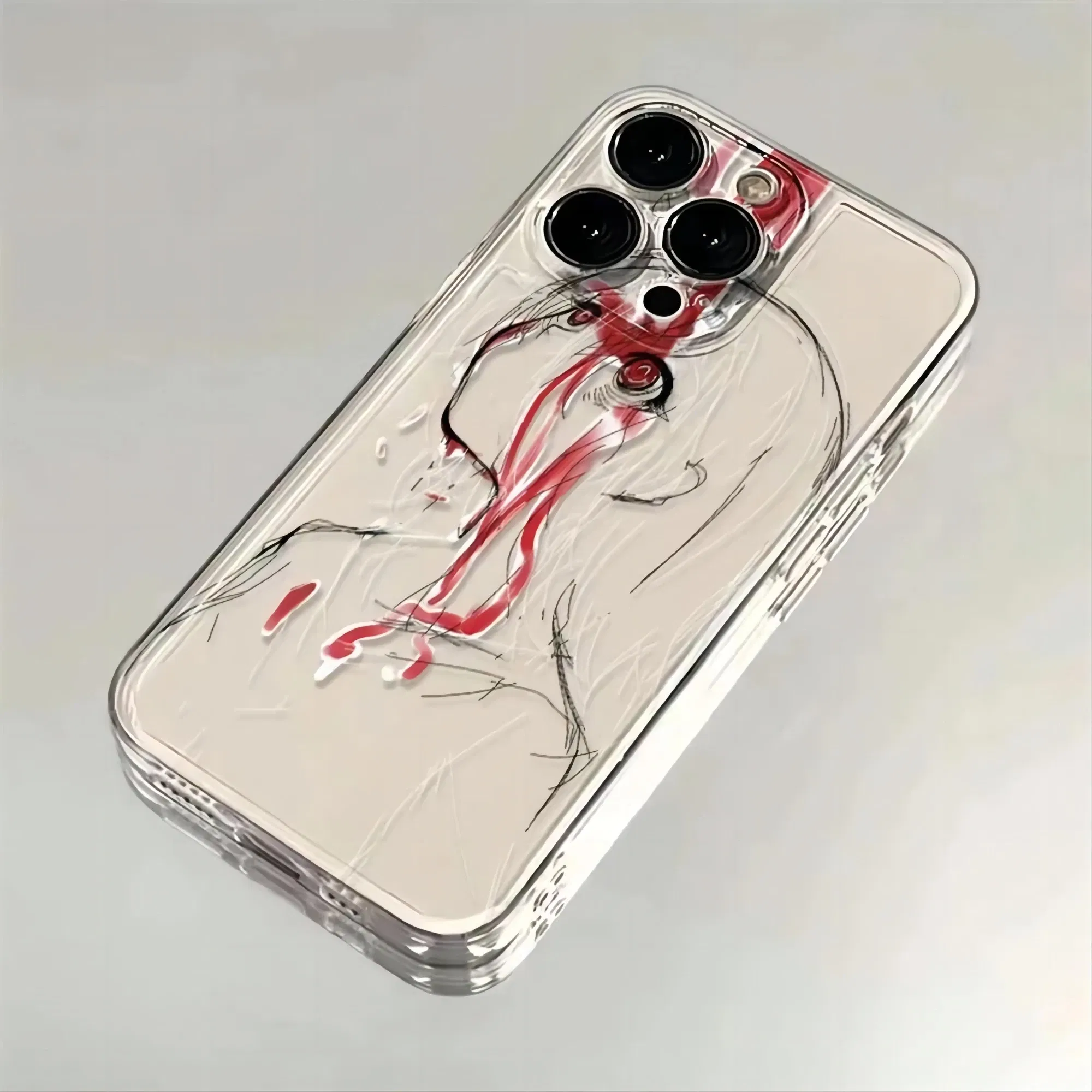 Color: Sky blue, Material: Wood - luxury bloodsacrifice Black Angel Death demon Phone Case For iPhone 15 14 13 12 11 Mini Pro Max XR XSMax 7 8 Plus SE Clear Cover