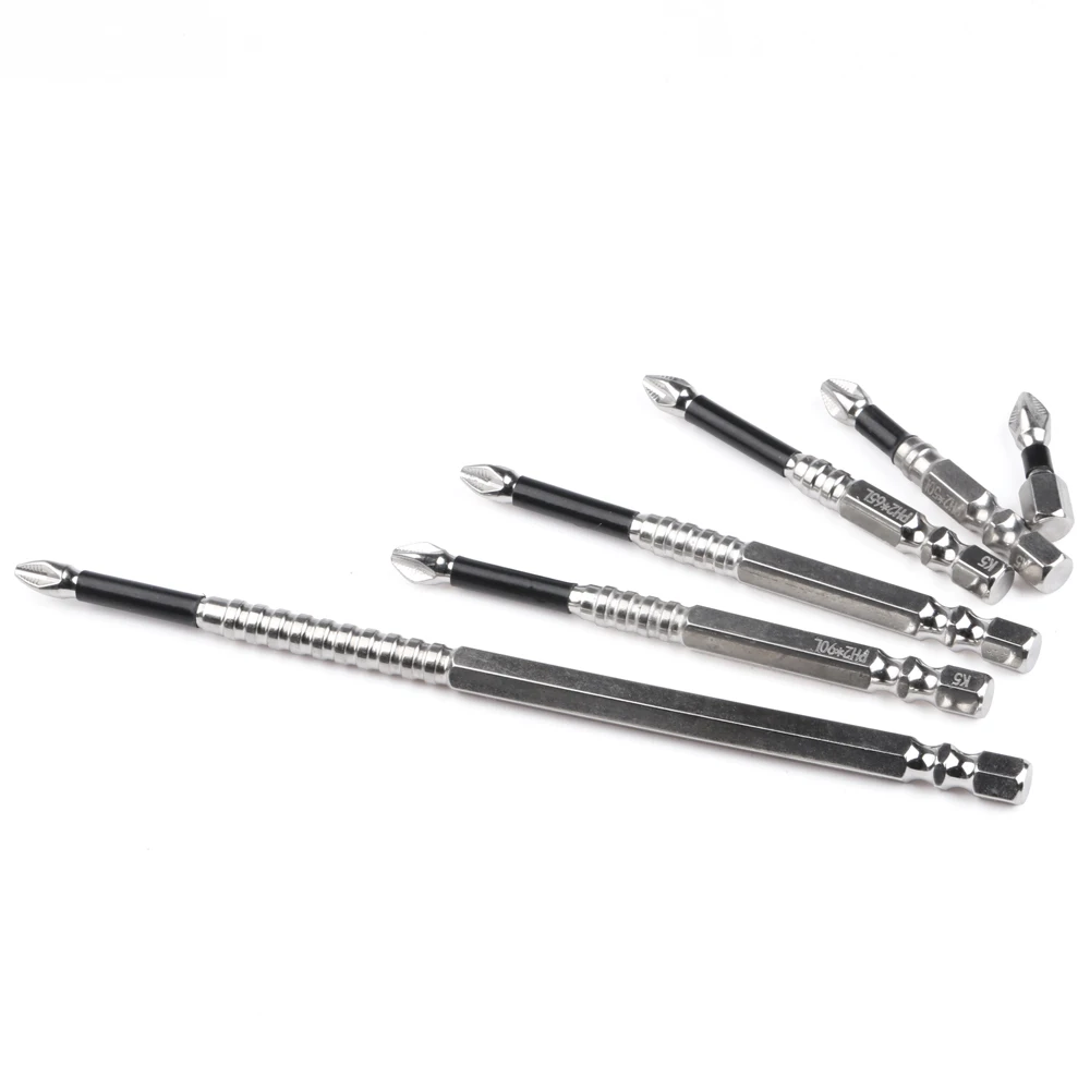 Color: Yellow - K5 Non-slip High Hardness Bit S2 Strong Magnetic 5A Black Non-slip Cross Head Electric Drill Electric Screwdriver Bit