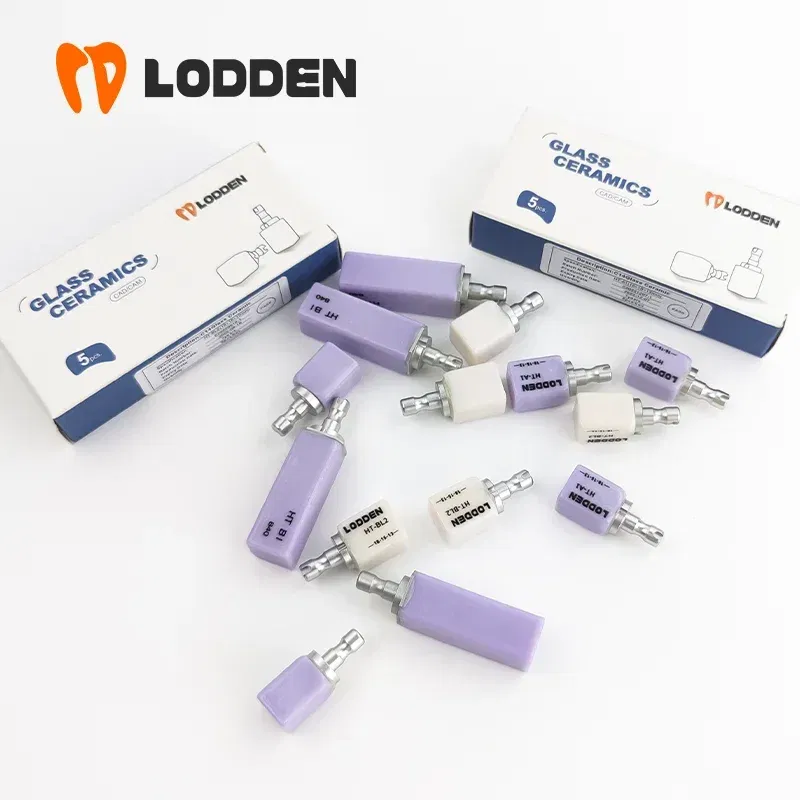 Color: Light Red - 4pcs/box Dental Lithium Disilicate(Glass Ceramic) B40 Cube LT/HT for CAD CAM Inlay Veneer Crown Sirona cerec milling system