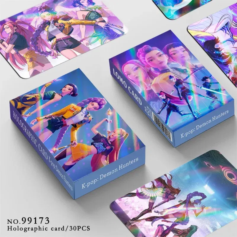 Color: black - Kpop Demon Hunters Cards Anime Cartoon Saja Boys Toys Kids Party Cosplay Game Card Collection Photos Perimeter Children Gifts