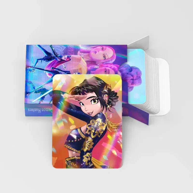 Color: black - Kpop Demon Hunters Cards Anime Cartoon Saja Boys Toys Kids Party Cosplay Game Card Collection Photos Perimeter Children Gifts