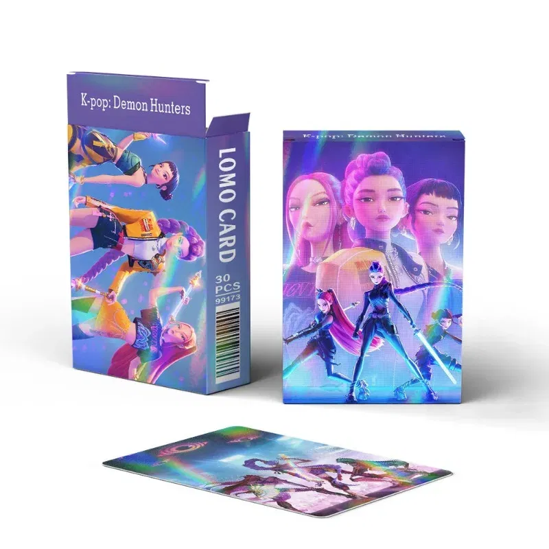 Color: black - Kpop Demon Hunters Cards Anime Cartoon Saja Boys Toys Kids Party Cosplay Game Card Collection Photos Perimeter Children Gifts