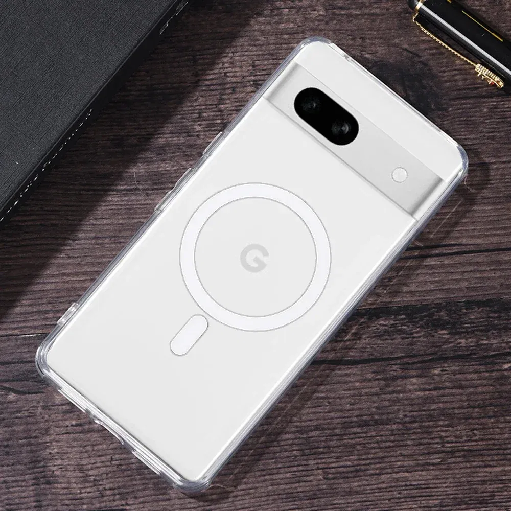 Color: Clear, Material: Nylon - Transparent Magnetic for Magsafe Wireless Charge Phone Case for Google Pixel 9 8 Pro XL 7 7A Shockproof Clear Anti-fall Cover