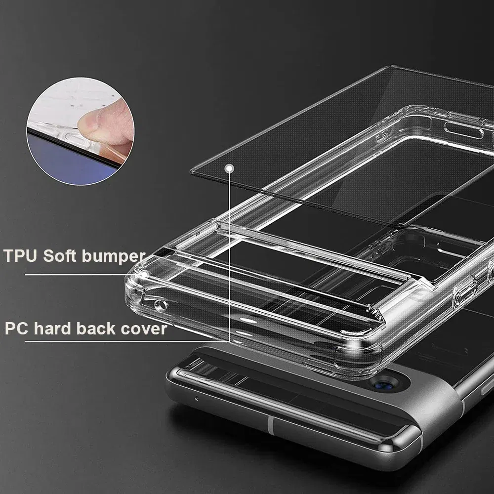 Color: Clear, Material: Nylon - Transparent Magnetic for Magsafe Wireless Charge Phone Case for Google Pixel 9 8 Pro XL 7 7A Shockproof Clear Anti-fall Cover