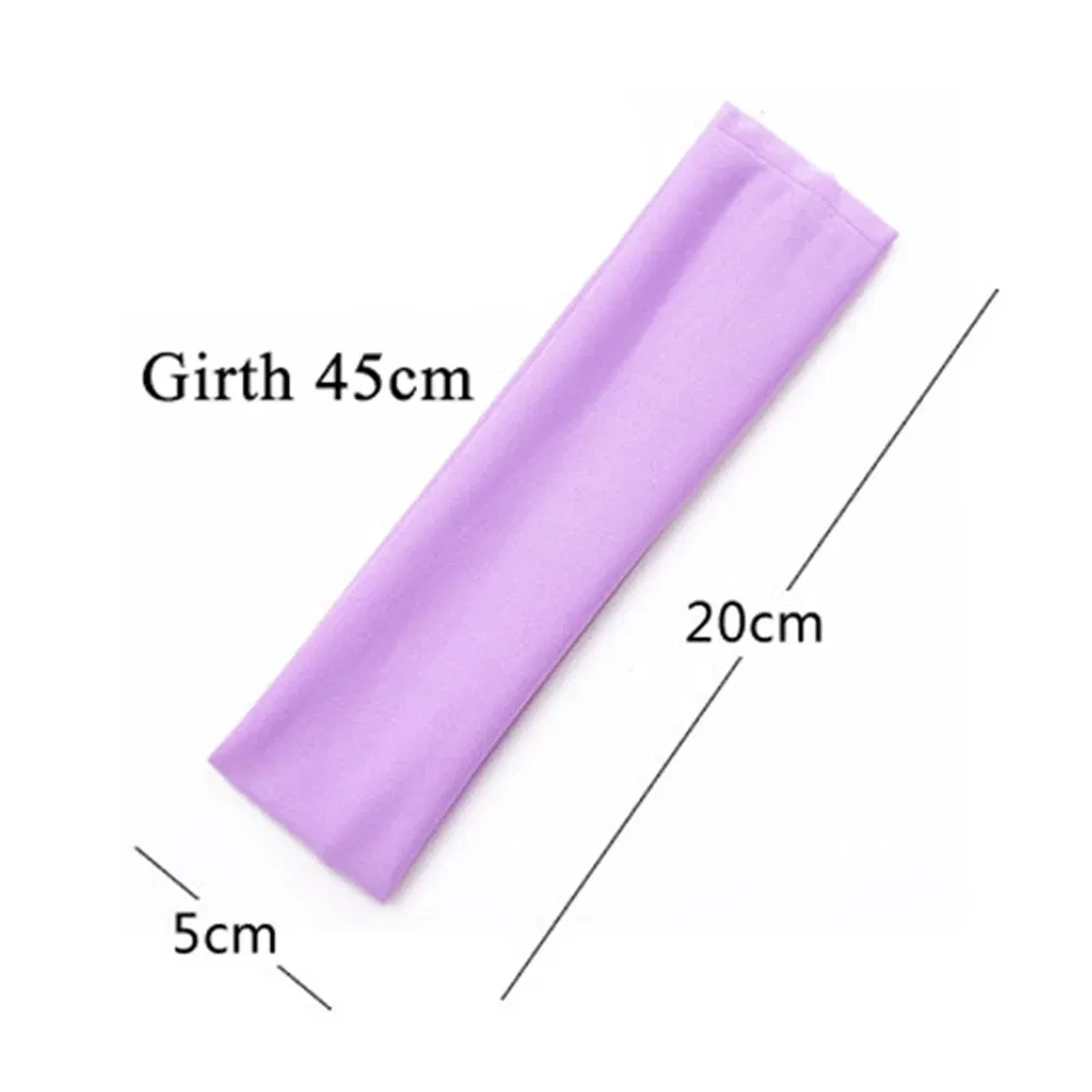 Color: Silver - Fashion Sports Headbands For Women Solid Elastic Hair Bands Running Fitness Yoga Hair Bands Stretch Makeup Hair Accessories Hot