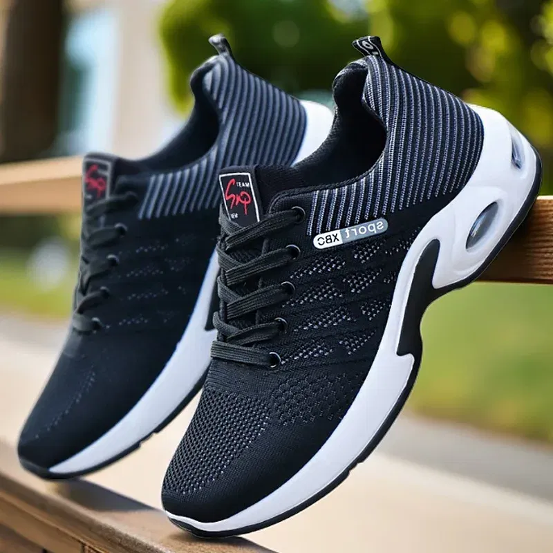 Color: Red, Shoe Size: 44 - sneakers Men 2025 new men's shoes lace-up running shoes Light casual sneakers