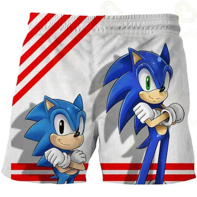 Color: Red, Kid Size: 4T - New Anime Kids Sonic Shorts Fashion Boys Girls Clothes Harajuku Cute Baby Cartoon Casual Summer Boy Boy Beach Pants