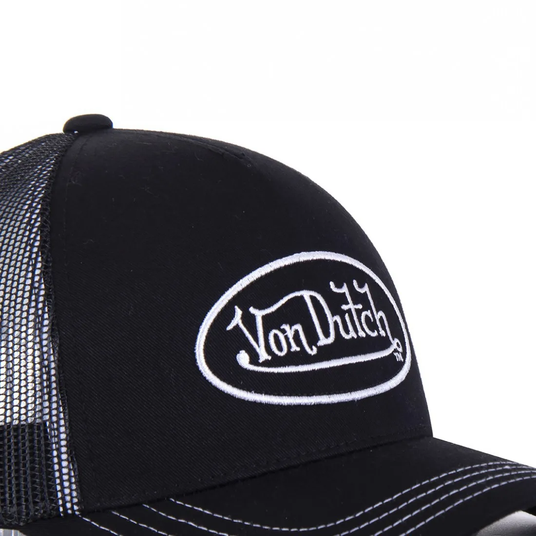 Color: Pink - VON baseball cap Alphabet sunblock mesh embroidered trucker hat