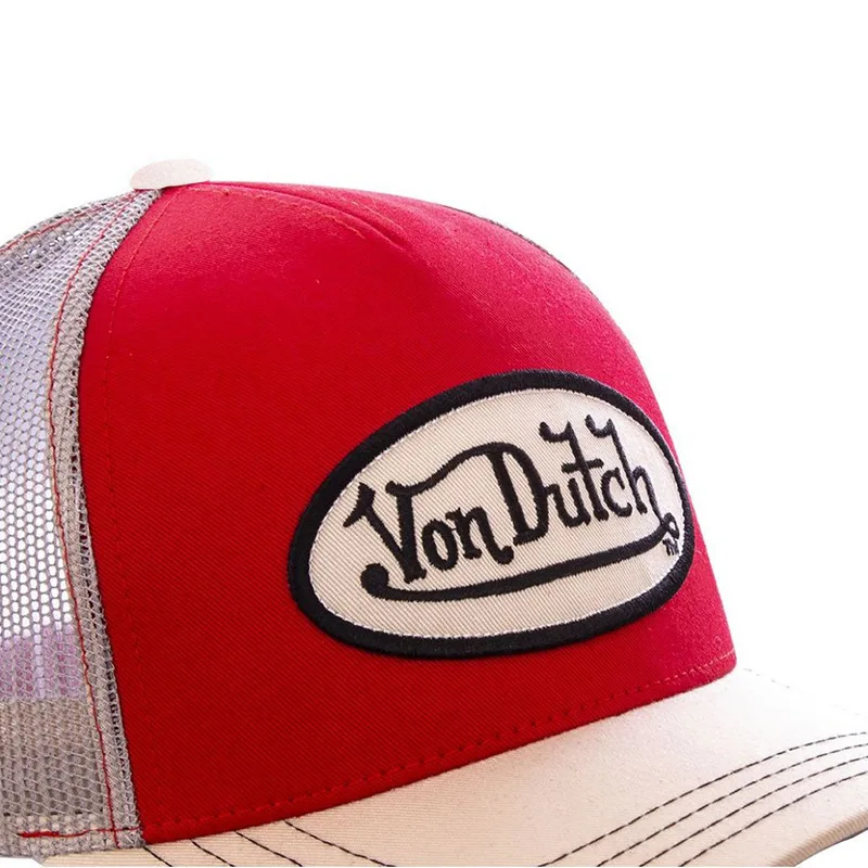 Color: Pink - VON baseball cap Alphabet sunblock mesh embroidered trucker hat