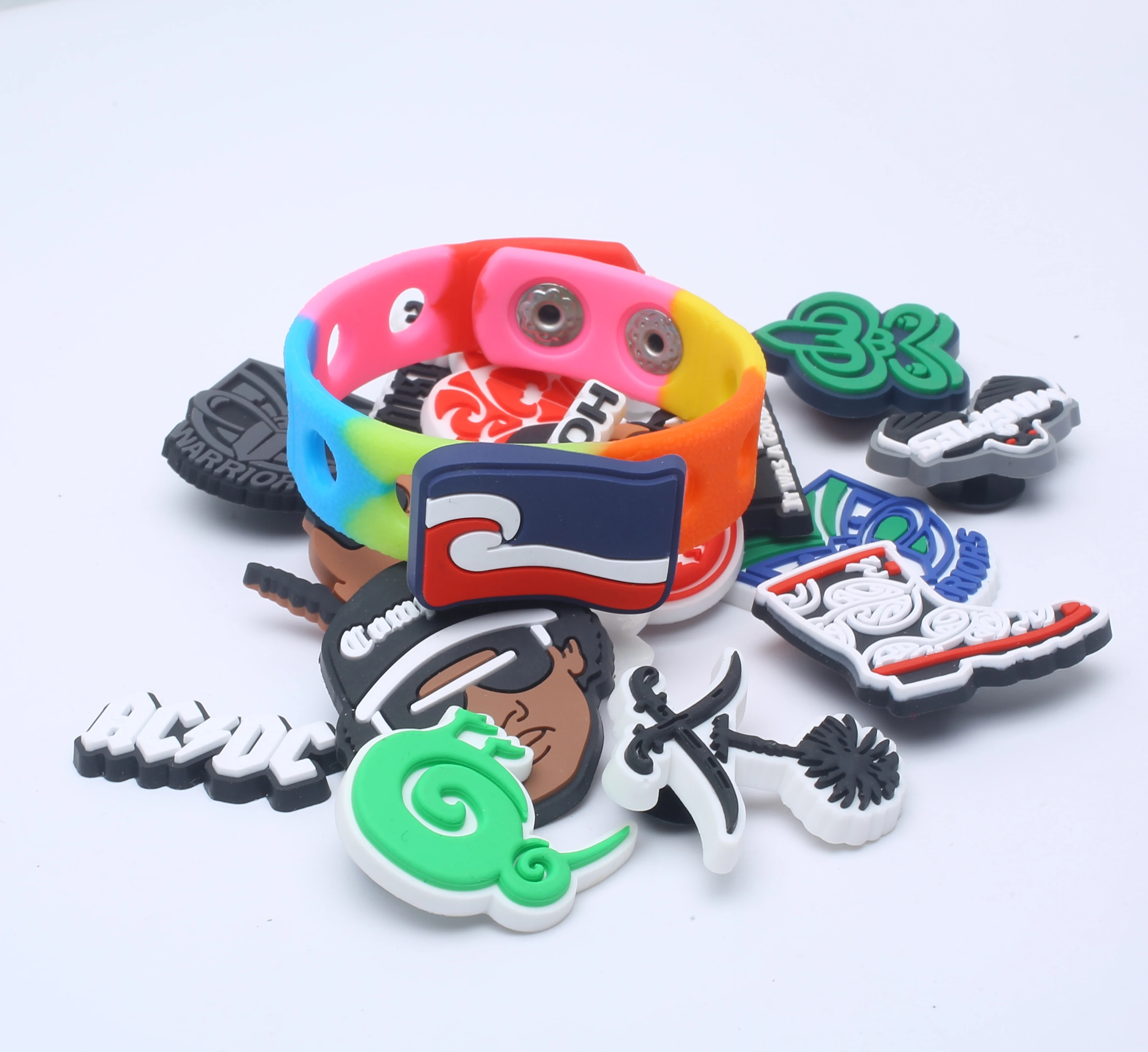 Color: Pink, Ships From: CHINA - 1pcs New Zealand style Love flag Shoes Decorated pvc shoes charm selling designer custom crocodile charm