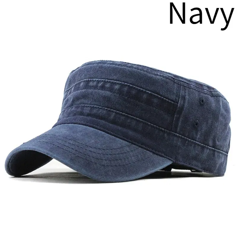 Color: Black - Delysia King   Classic men's flat hat casual cap summer sun hat