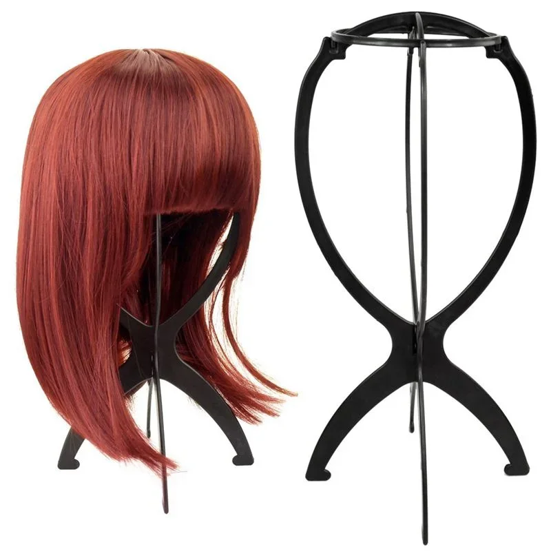 Color: Lilac - 10pcs Wig Stand Durable Easy Assembly Wig Cap Holder Portable Plastic Hair Hat Displaying Stand Ideal for Home Salon Travel Use