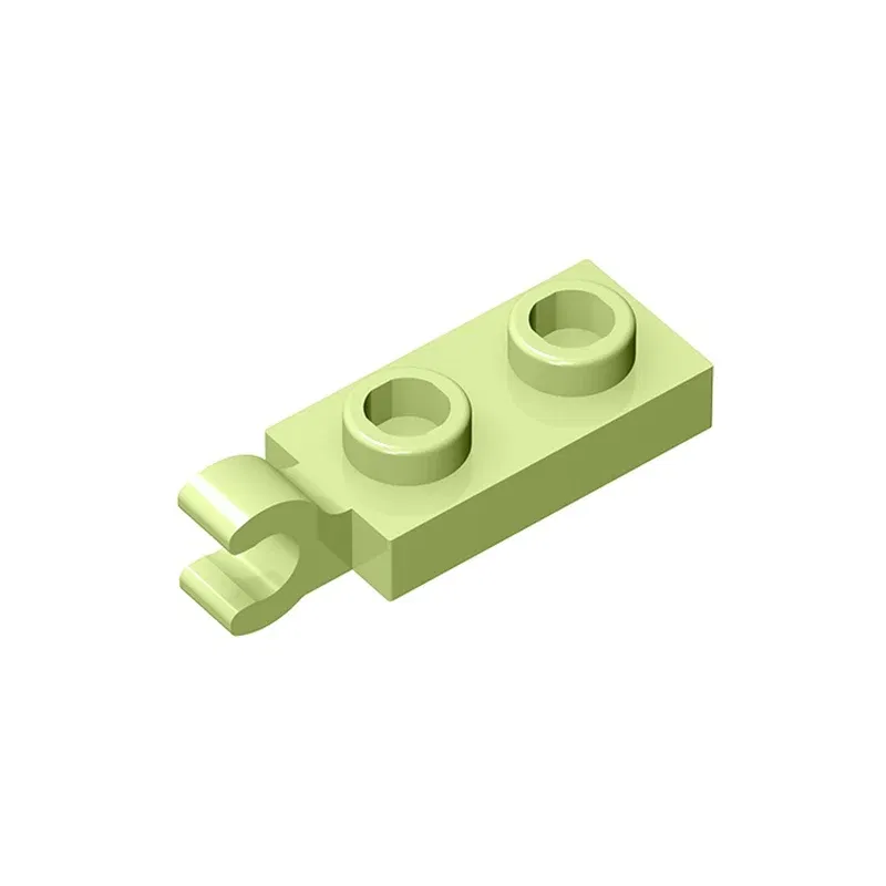 Color: Orange - Gobricks 10PCS Bricks PLATE 2X1 W/HOLDER VERTICAL Compatible with 63868 children's toys Assembles Building Blocks Technical 2022