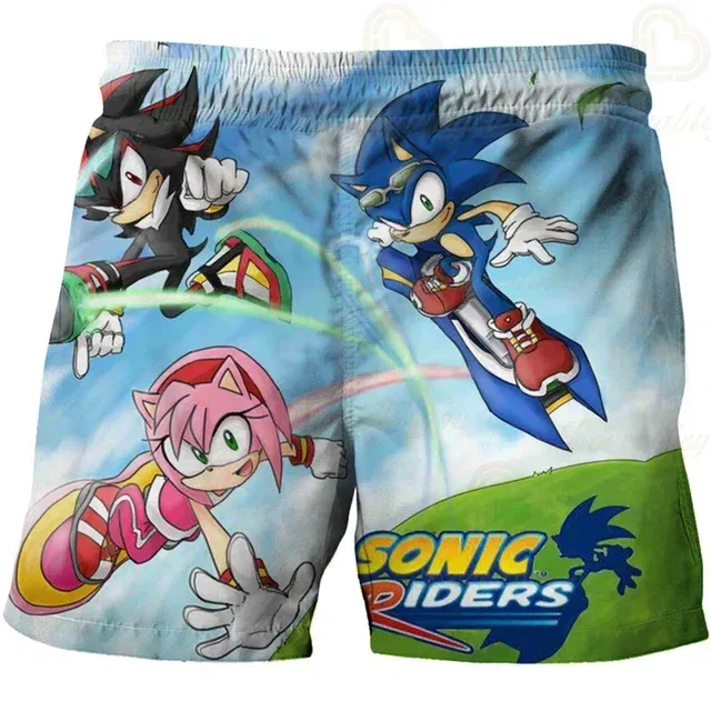 Color: Yellow, Kid Size: 7 - New Anime Kids Sonic Shorts Fashion Boys Girls Clothes Harajuku Cute Baby Cartoon Casual Summer Boy Boy Beach Pants