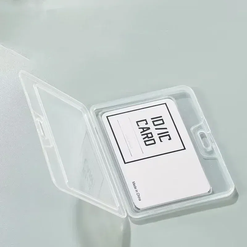 Color: Naturals - 1pcs Plastic Bus Card Holder Case Business Credit Cards Bank ID Card Sleeve Protect Waterproof Transparent Card Cover